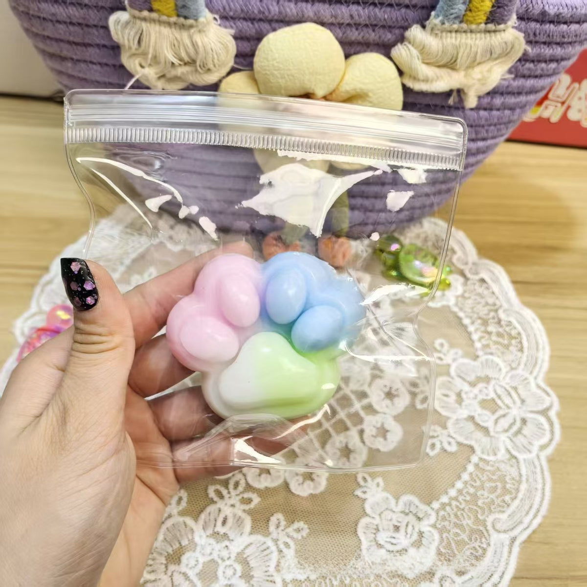 Squishy de gel con forma de patita de gato de 7 o 12 cm | GATOKOOL