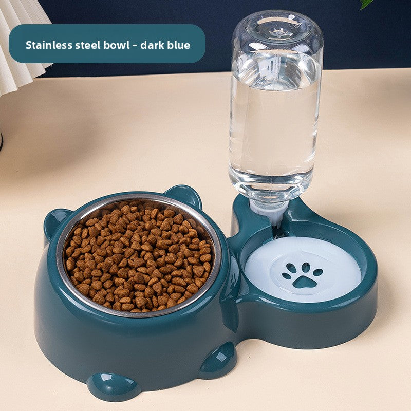 Comedero y bebedero para gatos con cuenco inclinado | GATOKOOL