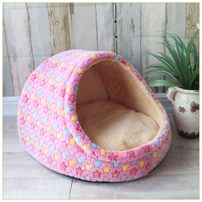 Cama casita para gatos con estampados | GATOKOOL