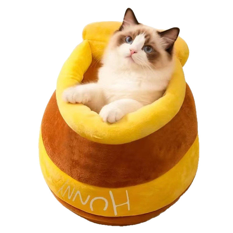 Cama cueva para gatos con forma de tarro | GATOKOOL