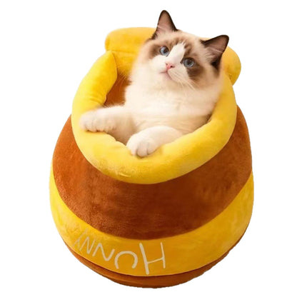 Cama cueva para gatos con forma de tarro | GATOKOOL