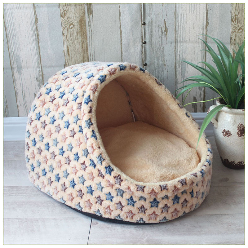 Cama casita para gatos con estampados | GATOKOOL