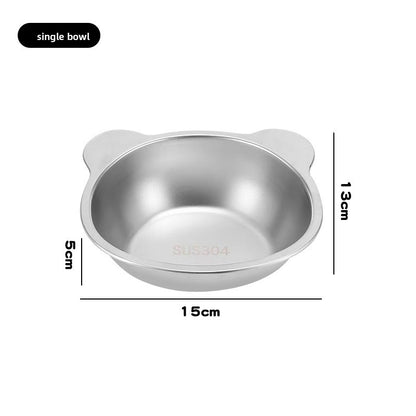 Cuenco de acero inoxidable para gatos con soporte opcional | GATOKOOL