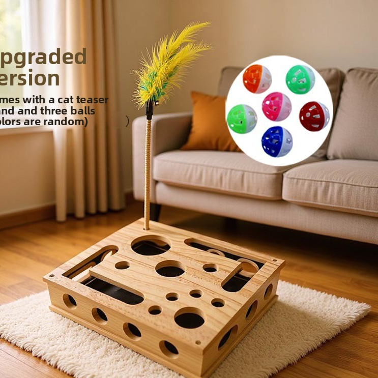 Caja de juegos para gatos de madera | GATOKOOL