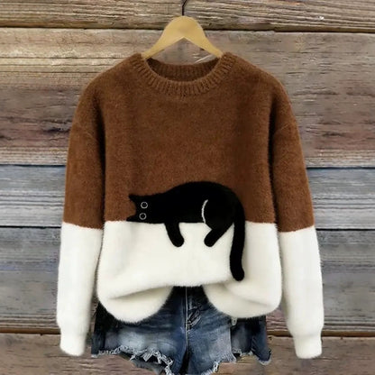 Sudadera de mujer con estampado de gato efecto 3D | GATOKOOL