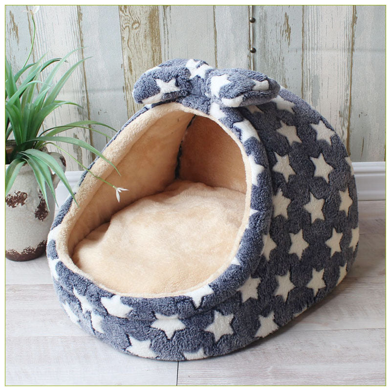 Cama casita para gatos con estampados | GATOKOOL