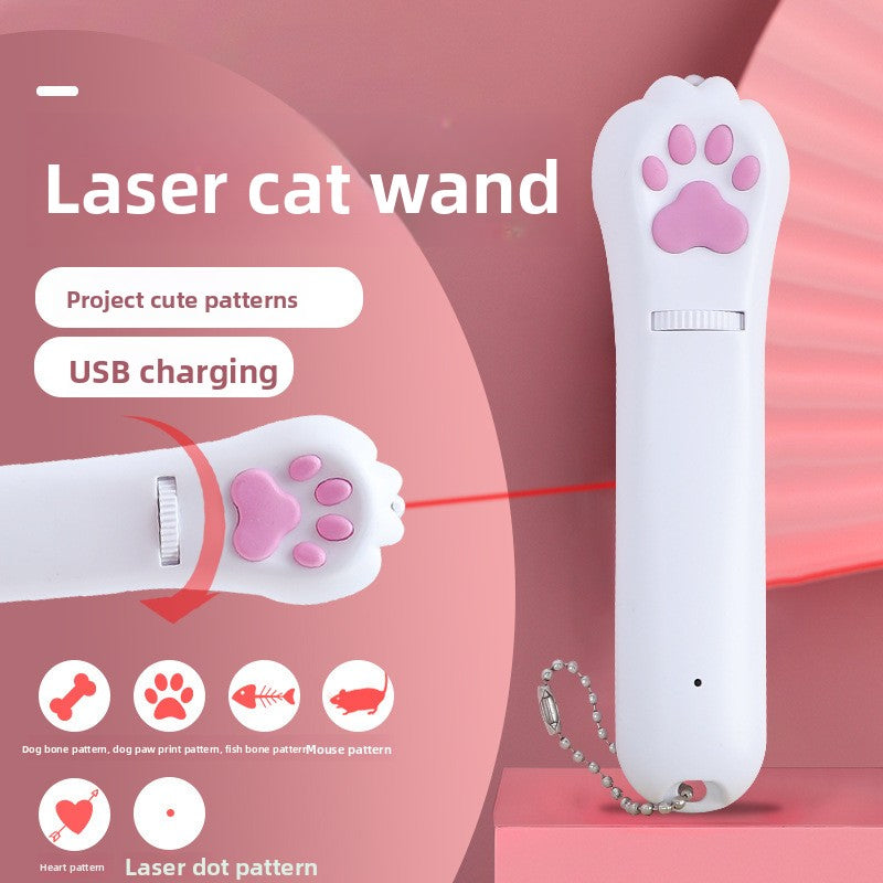 Puntero láser USB para gatos con luz UV y llavero | GATOKOOL