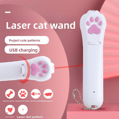 Puntero láser USB para gatos con luz UV y llavero | GATOKOOL