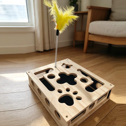 Caja de juegos para gatos de madera | GATOKOOL