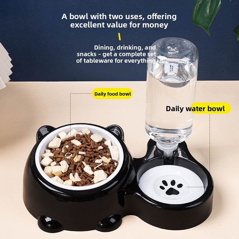 Comedero y bebedero para gatos con cuenco inclinado | GATOKOOL