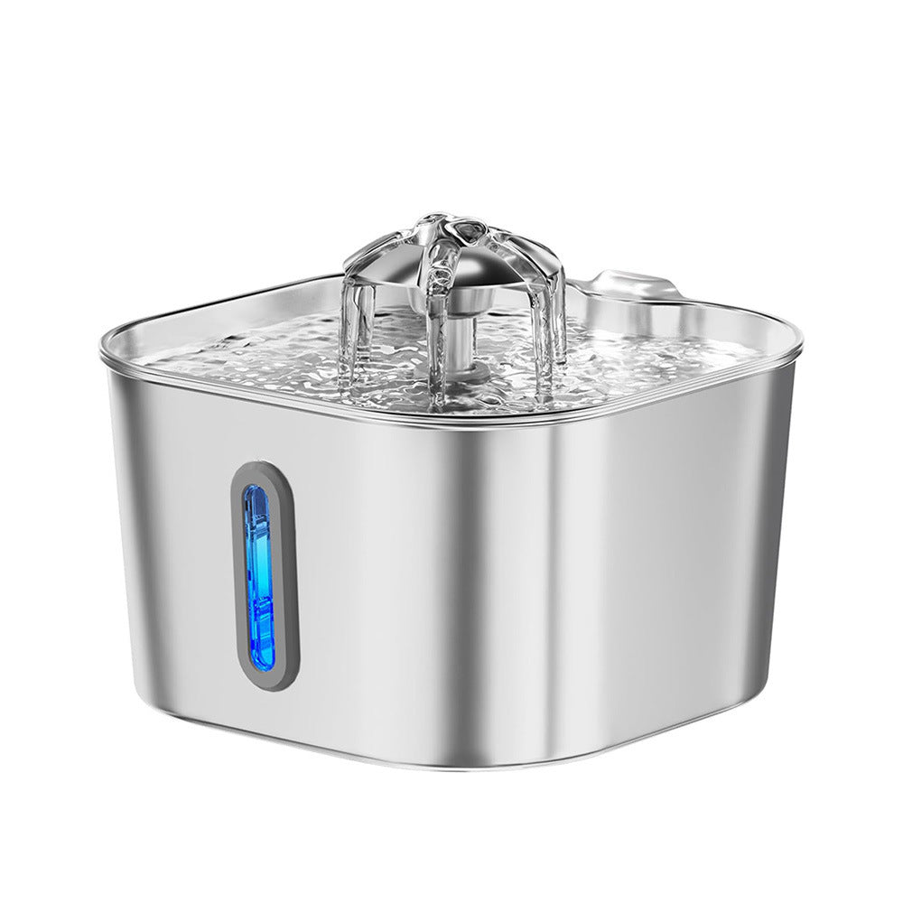 Fuente de agua de acero para gatos de 2,2 L y filtros | GATOKOOL
