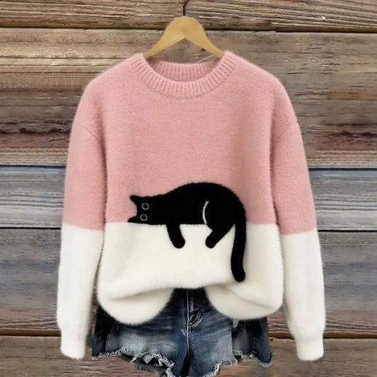 Sudadera de mujer con estampado de gato efecto 3D | GATOKOOL
