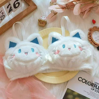 Sujetador afelpado con estampado de gato de la suerte | GATOKOOL