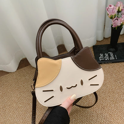 Bolso tote con diseño de gato en marrón | GATOKOOL