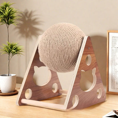 Rascador para gatos con pelota y base decorativa | GATOKOOL