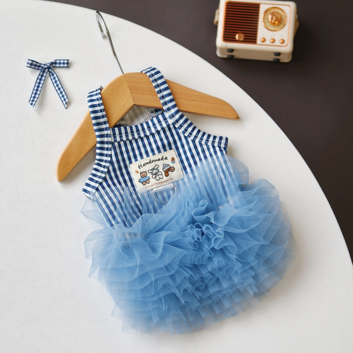 Vestido de rayas para gatos con falda de tul | GATOKOOL