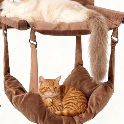 Cama para gatos de madera con hamaca | GATOKOOL