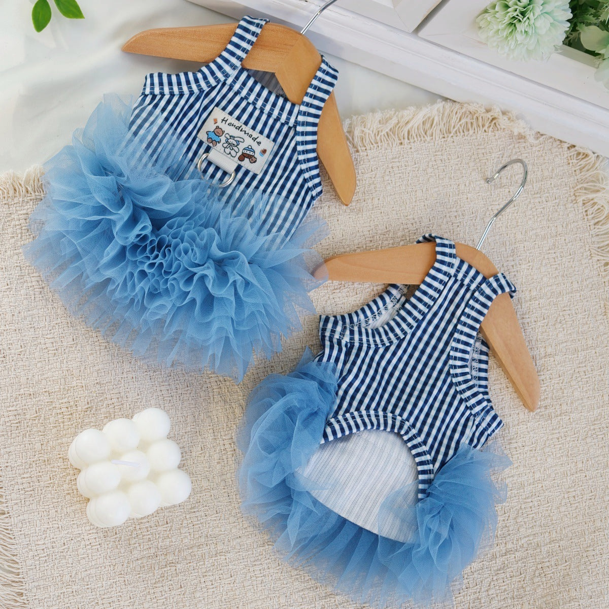 Vestido de rayas para gatos con falda de tul | GATOKOOL