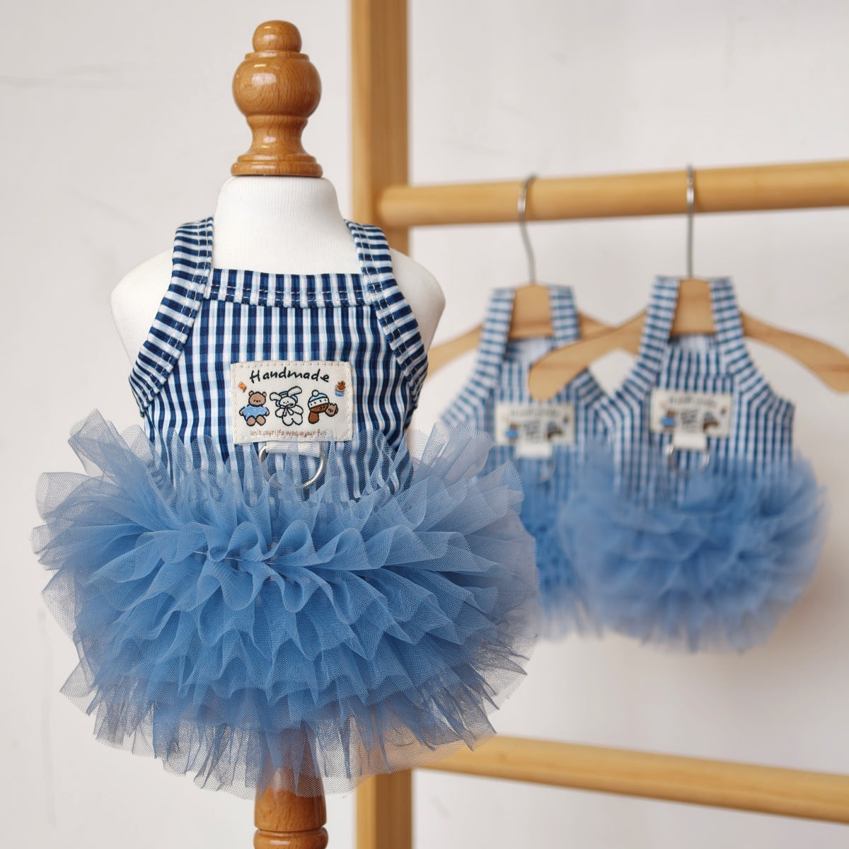 Vestido de rayas para gatos con falda de tul | GATOKOOL