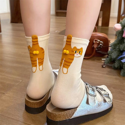 Calcetines con diseño de gato en relieve | GATOKOOL