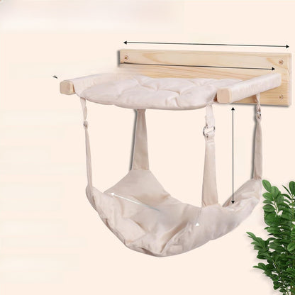 Cama para gatos de madera con hamaca | GATOKOOL