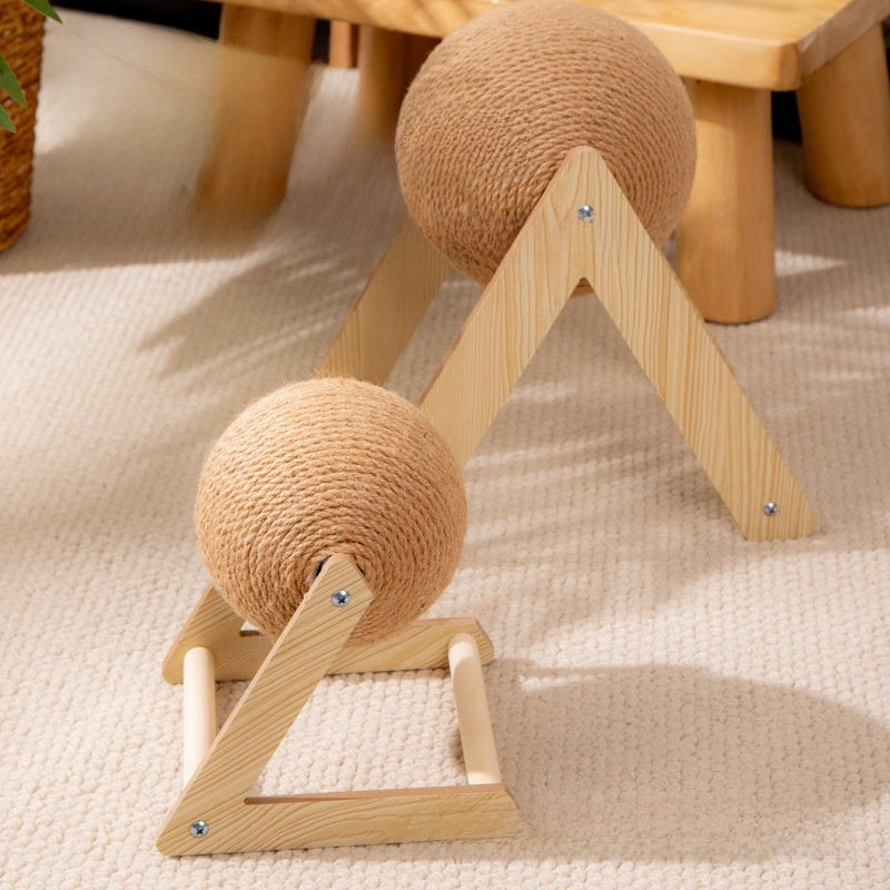 Rascador para gatos con pelota y base decorativa | GATOKOOL