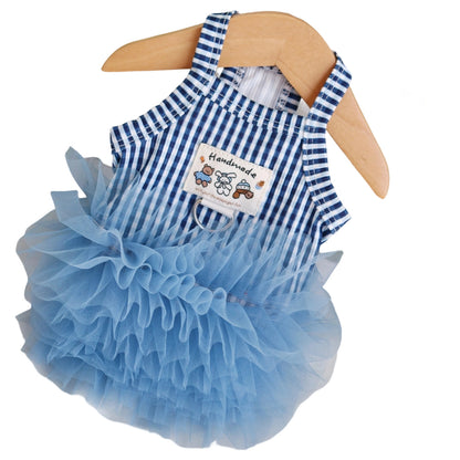 Vestido de rayas para gatos con falda de tul | GATOKOOL