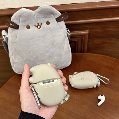 Funda para AirPods con gato y mosquetón | GATOKOOL