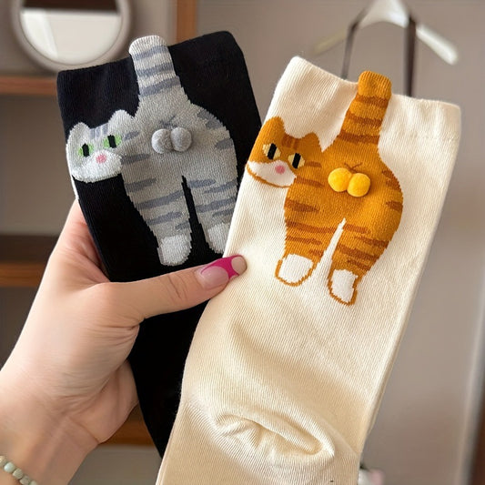 Calcetines con diseño de gato en relieve | GATOKOOL