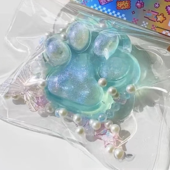 Squishy sensorial de patita de gato transparente | GATOKOOL