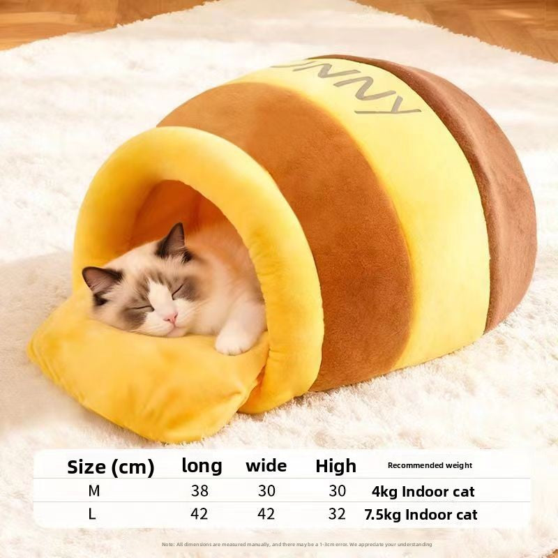 Cama cueva para gatos con forma de tarro | GATOKOOL
