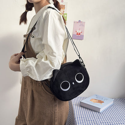 Bolso de peluche de gato negro con bandolera | GATOKOOL