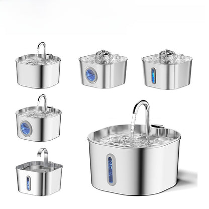 Fuente de agua de acero para gatos de 2,2 L y filtros | GATOKOOL