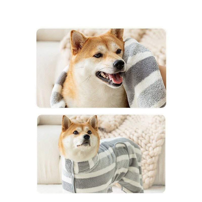 Albornoz para gatos y perros de tejido afelpado | GATOKOOL