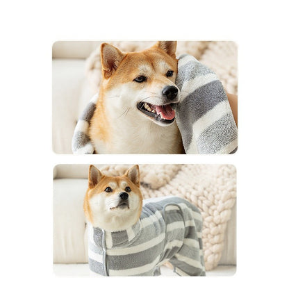 Albornoz para gatos y perros de tejido afelpado | GATOKOOL