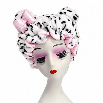 Gorro de peluche con orejas de gato y estampado leopardo | GATOKOOL