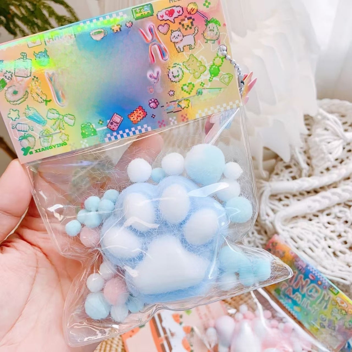 Squishy de gel con forma de patita de gato de 7 o 12 cm | GATOKOOL