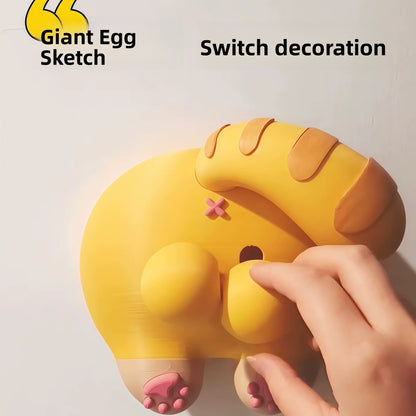 Cubierta decorativa para interruptor con trasero de gato | GATOKOOL