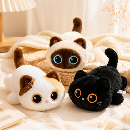 Gato de peluche tumbado de 22 cm | GATOKOOL