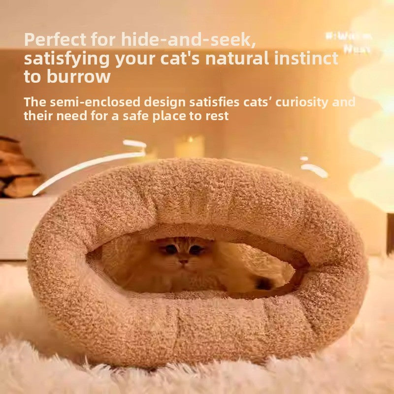 Cama cueva para gatos con interior afelpado | GATOKOOL