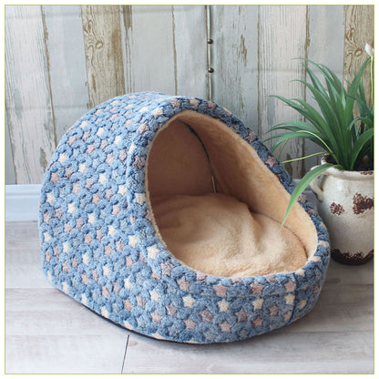 Cama casita para gatos con estampados | GATOKOOL