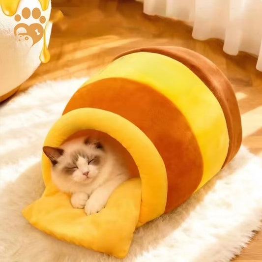 Cama cueva para gatos con forma de tarro | GATOKOOL