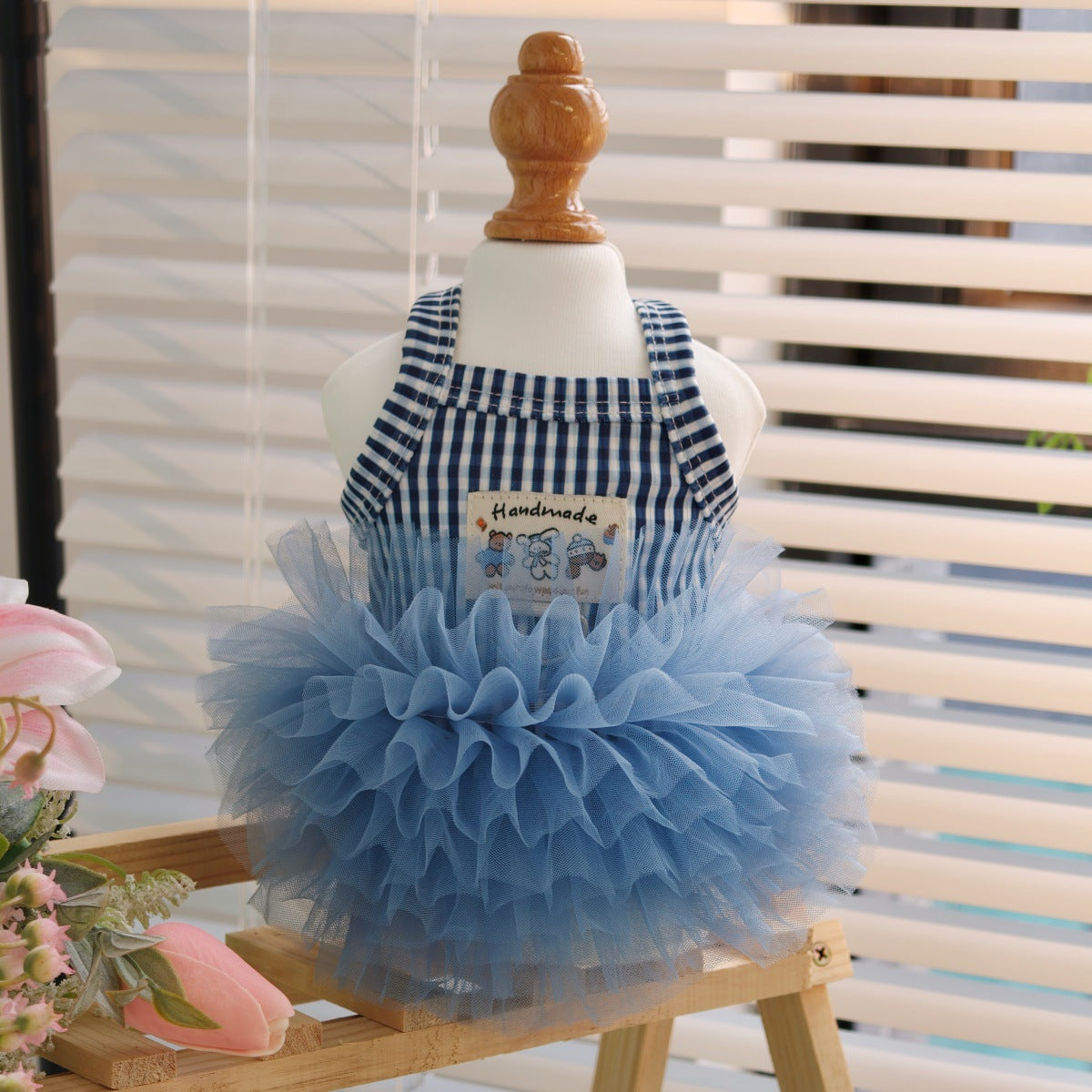 Vestido de rayas para gatos con falda de tul | GATOKOOL