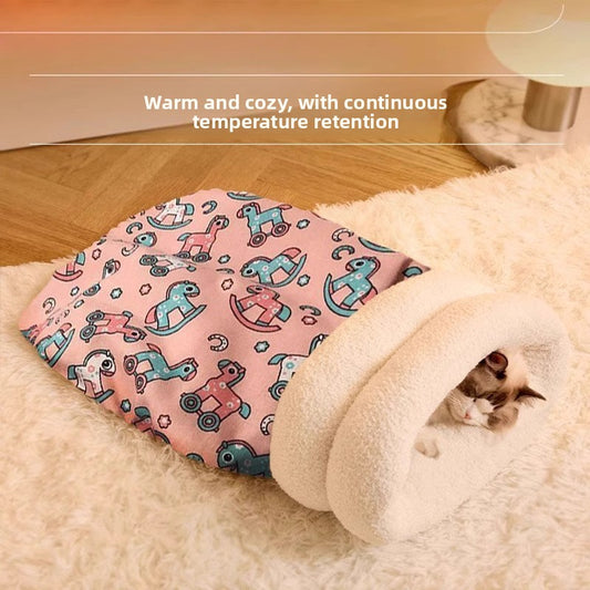 Cama cueva para gatos con interior afelpado | GATOKOOL