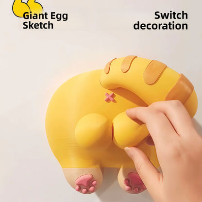 Cubierta decorativa para interruptor con trasero de gato | GATOKOOL