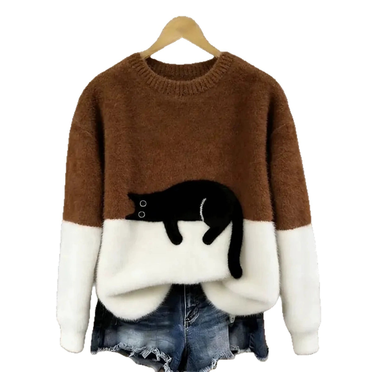 Sudadera de mujer con estampado de gato efecto 3D | GATOKOOL