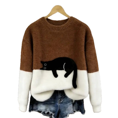 Sudadera de mujer con estampado de gato efecto 3D | GATOKOOL