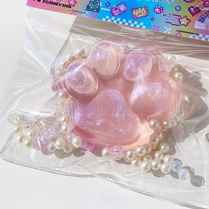 Squishy sensorial de patita de gato transparente | GATOKOOL