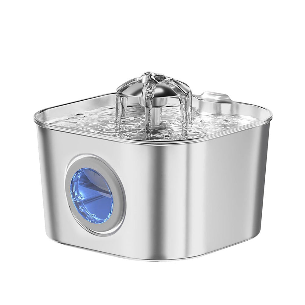 Fuente de agua de acero para gatos de 2,2 L y filtros | GATOKOOL