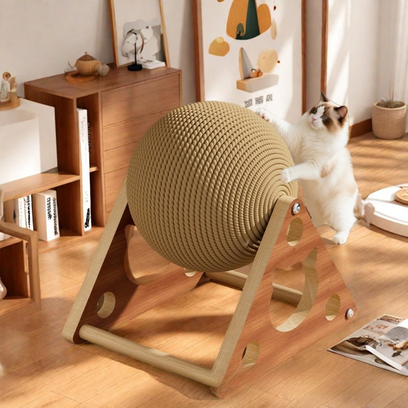Rascador para gatos con pelota y base decorativa | GATOKOOL